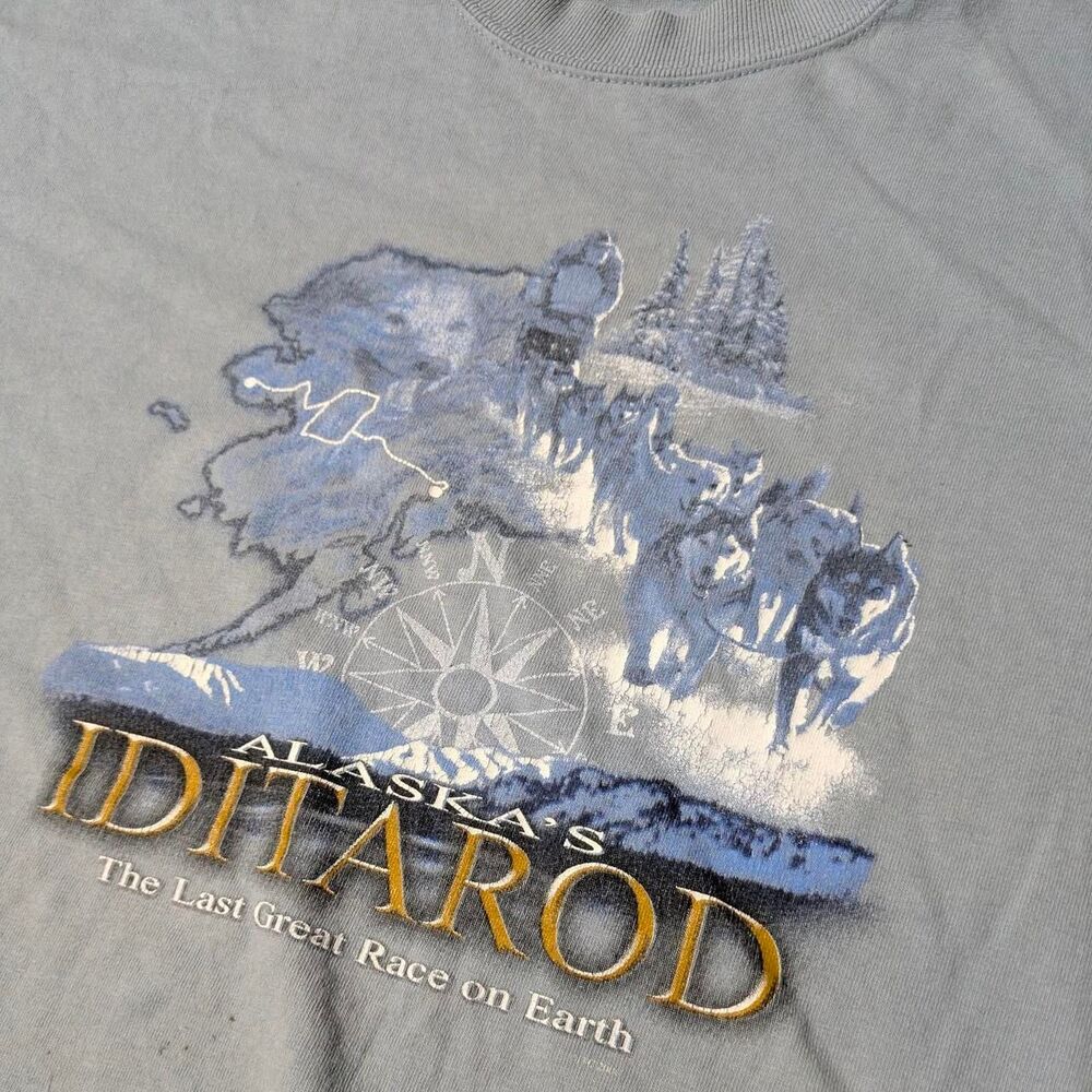 Unbranded Men's Blue and Grey T-shirt